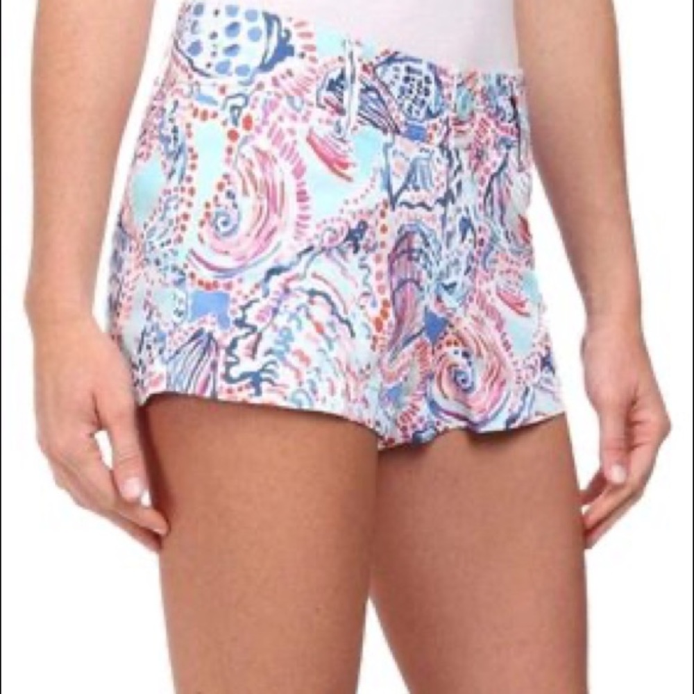 Lilly Pulitzer Walsh Shorts Shell Me About It Size 00